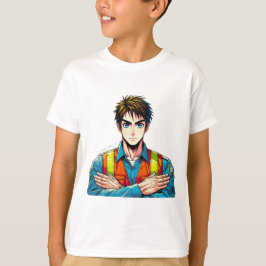 Kinder Basic T-Shirt mit Manga-Sicherheitsfachmann