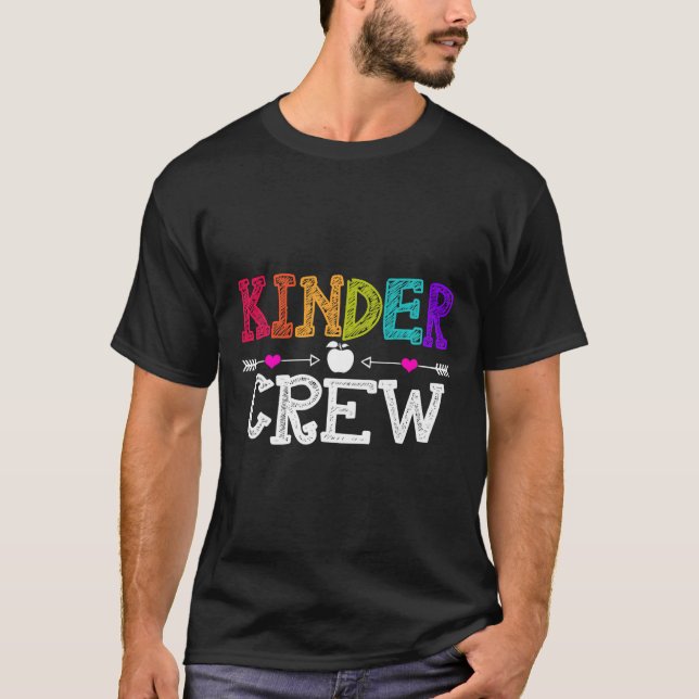 Kinder Crew Back to school Kindergarten Teacher St T Shirt (Framsida)
