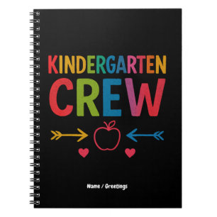 Kinder Crew Funny Kindergarten Roligt Back to scho Anteckningsbok