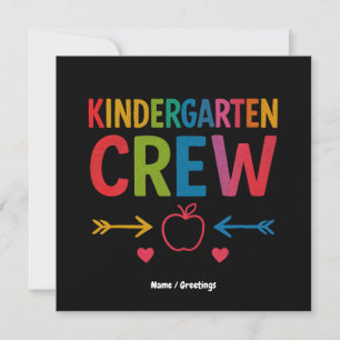 Kinder Crew Funny Kindergarten Roligt Back to scho Inbjudningar