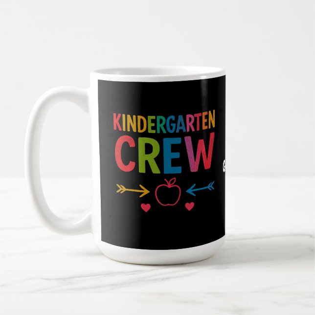 Kinder Crew Funny Kindergarten Roligt Back to scho Kaffemugg (Vänster)