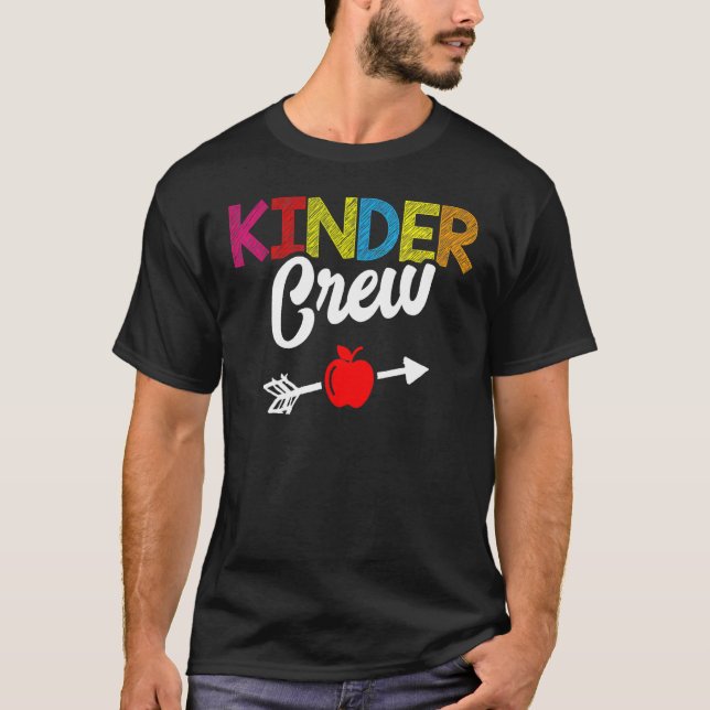 Kinder Crew Kindergarten Lacher Student Kids Tillb T Shirt (Framsida)