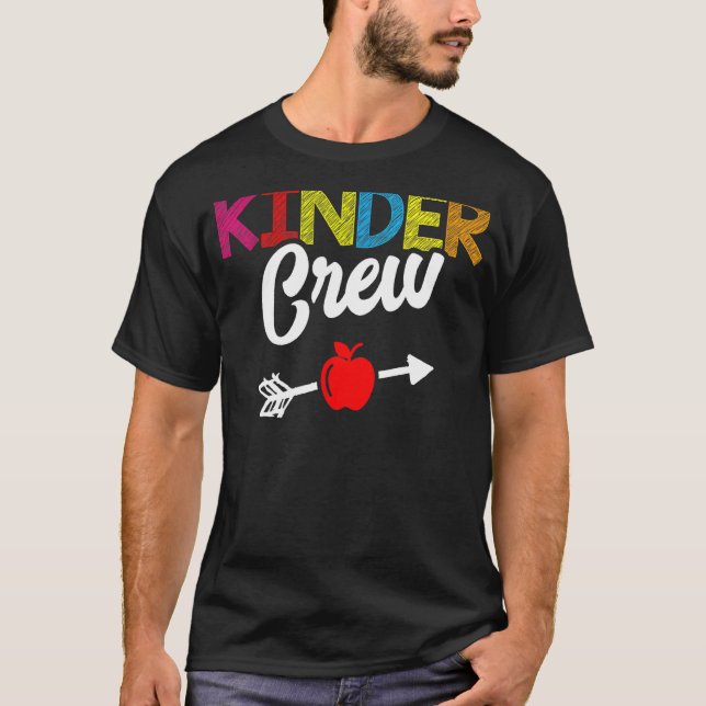 Kinder Crew Kindergarten Lacher Student Kids Tillb T Shirt (Framsida)