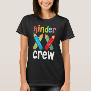Kinder Crew Kindergarten Lärare 1:a skoldagen T Shirt