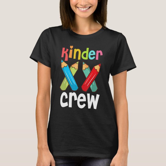 Kinder Crew Kindergarten Lärare 1:a skoldagen T Shirt (Framsida)