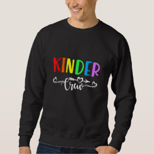 Kinder Crew Team Kindergarten Lärare 1:a dagen Lång Ärmad Tröja