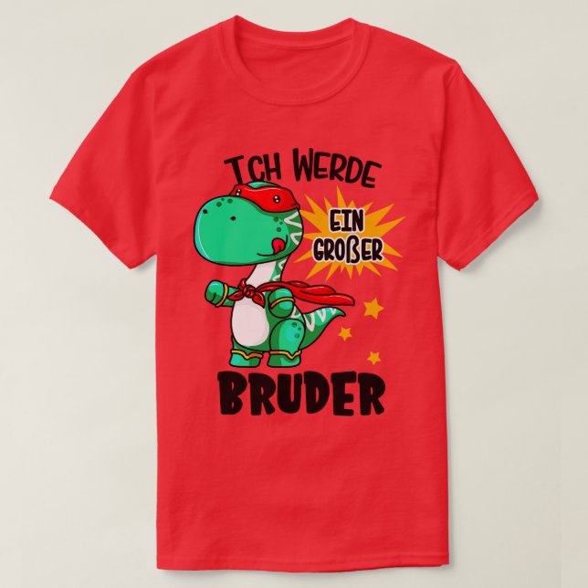 Kinder Dino Ich werde groer Bruder Jungen T Shirt (Design framsida)