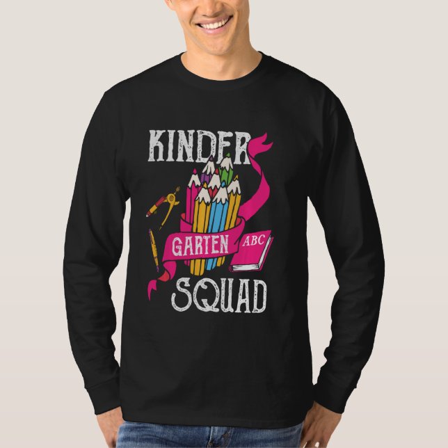 Kinder Garten Abc Squad Back to school T Shirt (Framsida)