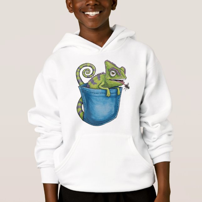  🦎 Kinder Pullover – Coole Eidechse  T Shirt (Framsida)