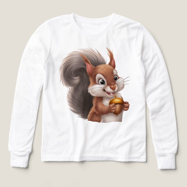 🐿️ Kinder Pullover – Süßes Eichhörnchen Motiv T Shirt (Design framsida)