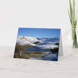 Kinder Reservoir Derbyshire England Helgdag Card Kort