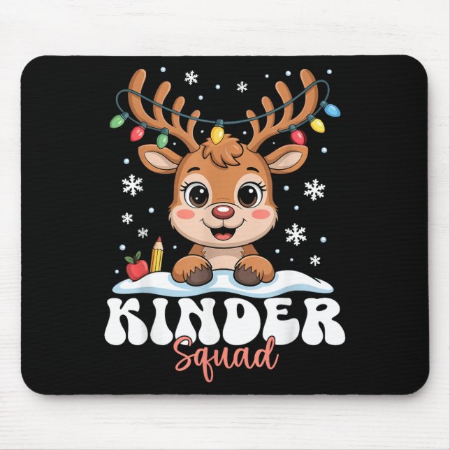 Kinder Squad Reindeer Christmas Lights Cute Winter Musmatta (Framsidan)
