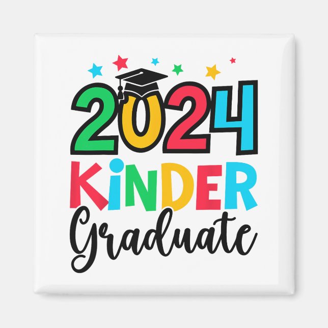Kinder Student Kindergarten 2024 Studenten-gåvor Magnet (Framsidan)
