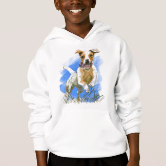 Kinder Sweatshirt mit springendem Hund  T Shirt