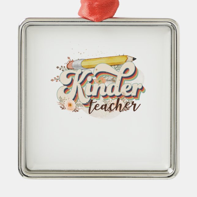 Kinder Teacher Julgransprydnad Metall (Framsidan)