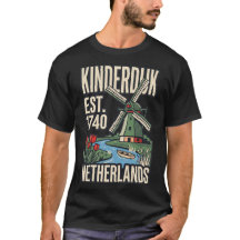 Kinderdijk Windmill Nederländerna Vintage Resa Pos