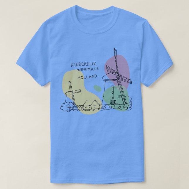 Kinderdijk Windmills Holland 1 T Shirt (Design framsida)
