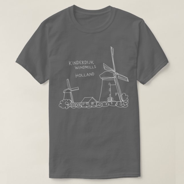 Kinderdijk Windmills Holland 2 T Shirt (Design framsida)