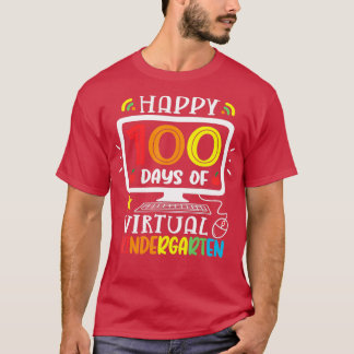 Kindergarten 100 dagars skola för Virtuella hem 10 T Shirt