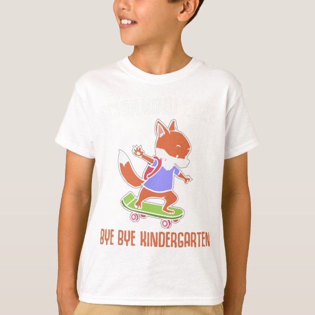 Kindergarten Abschlied Schulkind Fuchs T Shirt (Framsida)