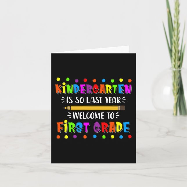 Kindergarten är det förra året Back to school Kort (Framsida)