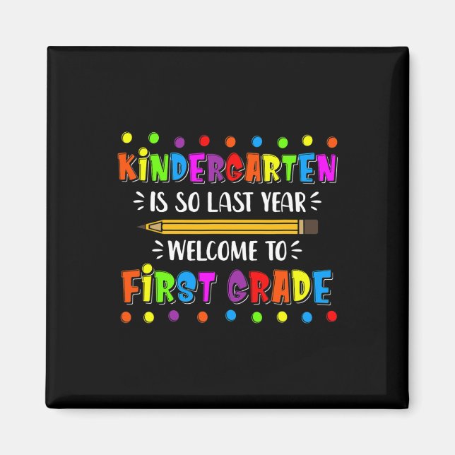 Kindergarten är det förra året Back to school Magnet (Framsidan)