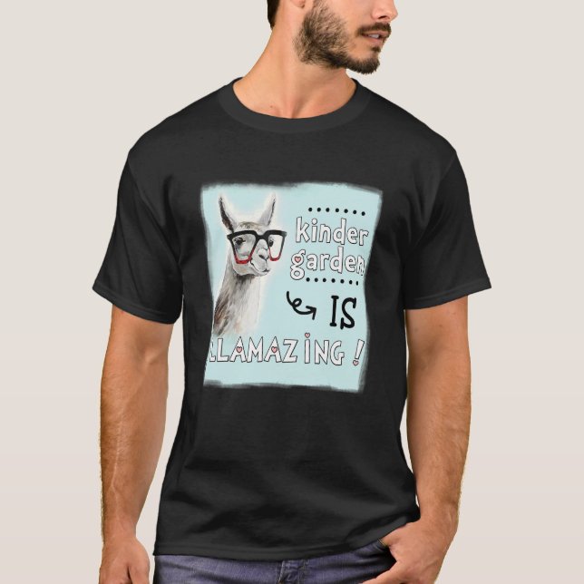 Kindergarten är Llamazing Llama Back to school Te T Shirt (Framsida)