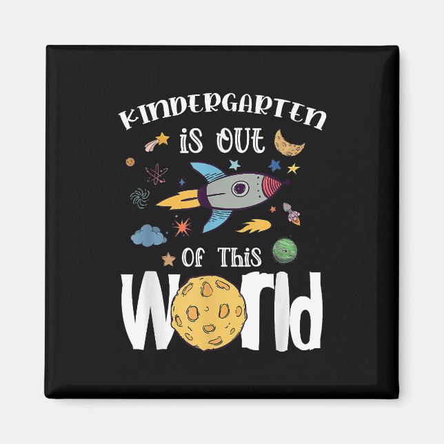 Kindergarten är ute ur den här första världsdagste magnet (Framsidan)