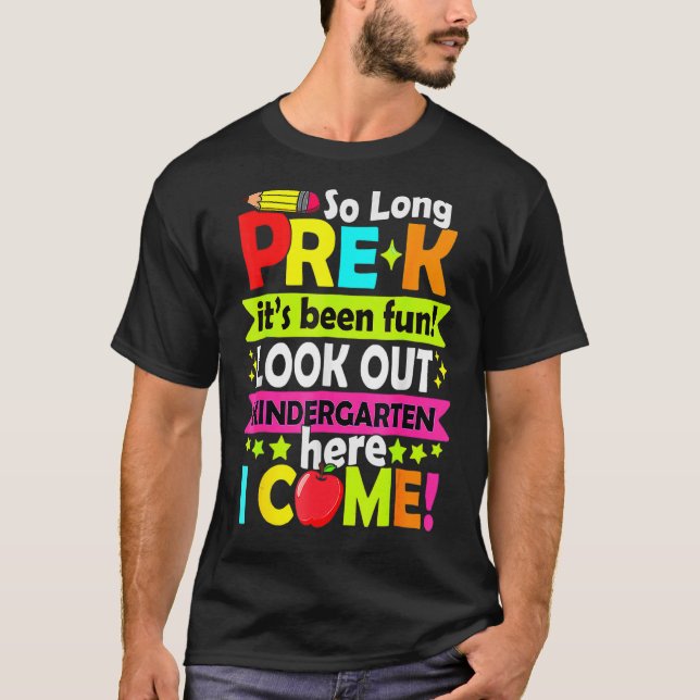 Kindergarten Back to school Kids So Long Pre K Las T Shirt (Framsida)