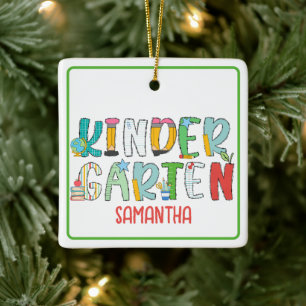 Kindergarten Back to school Personlig Julgransprydnad Keramik