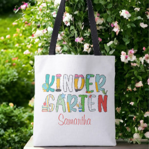 Kindergarten Back to school Personlig Script Tygkasse