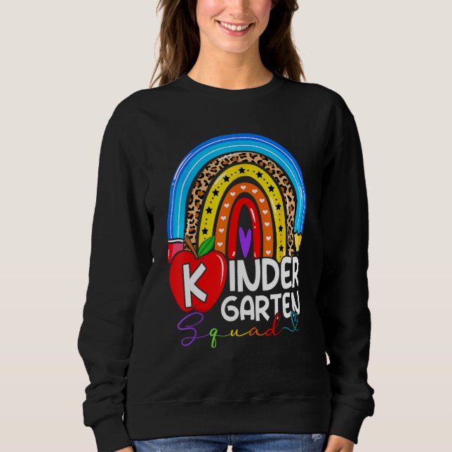 Kindergarten Boho Rainbow Teacher Team Kinder Squa T Shirt (Framsida)