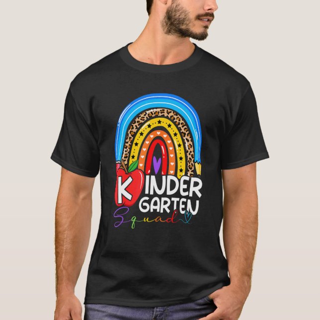 Kindergarten Boho Regbow-lärarlag Kinder squa T Shirt (Framsida)