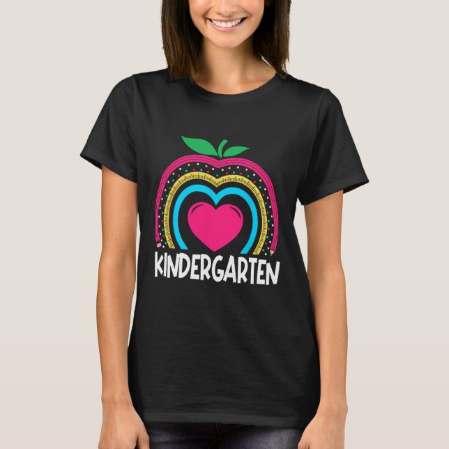Kindergarten Boho Regbow-lärarlag Kinder squa T Shirt (Framsida)