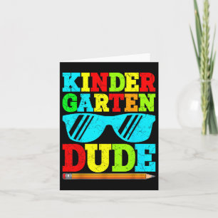 Kindergarten Boy Funny First Day Back to school S Kort
