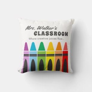 Kindergarten Colorful Kritor Classroom Anpassnings Kudde