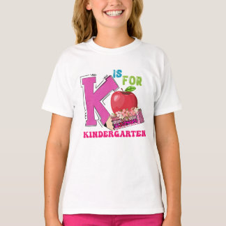 Kindergarten Cute Leopard K är för Kindergarten T Shirt