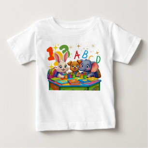 Kindergarten Cuties - ABC Animal Friends Småbarn T Shirt