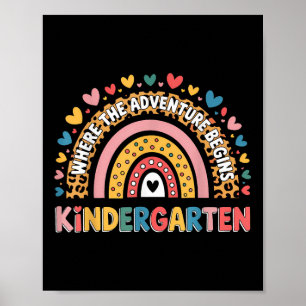 Kindergarten där Äventyr börjar Childrens Teac Poster