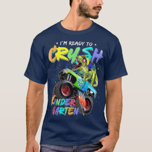 Kindergarten Dinosaur Monster Lastbil Back to scho T Shirt
