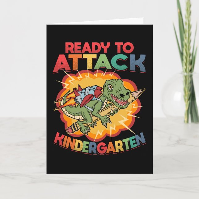 Kindergarten Dinosaurs första dag Kort (Framsida)