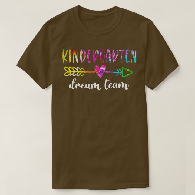 Kindergarten Dream Team Studenter Lärare tillbaka  T Shirt (Design framsida)