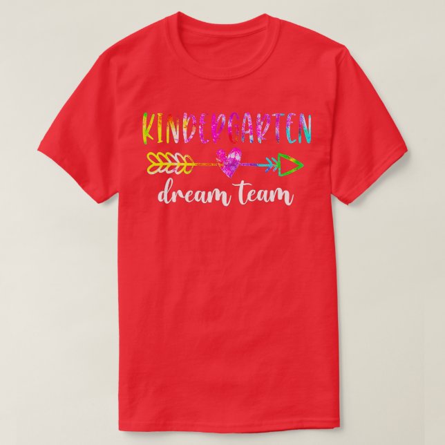 Kindergarten Dream Team Studenter Lärare tillbaka  T Shirt (Design framsida)