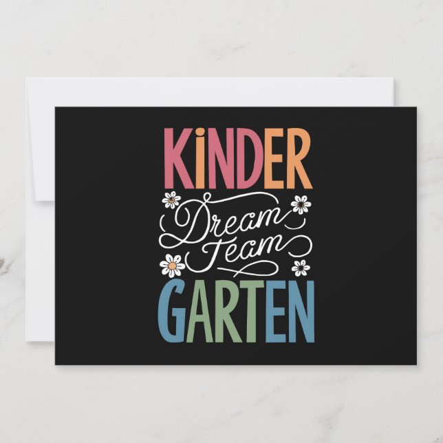 Kindergarten Dream Team Teacher Back to school Inbjudningar (Framsida)