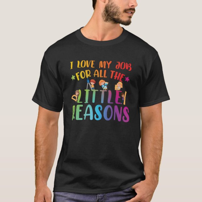 Kindergarten Elementary School Teacher T Shirt (Framsida)