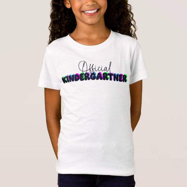 Kindergarten First Day Officiell Kindergartner PkB T Shirt (Framsida)