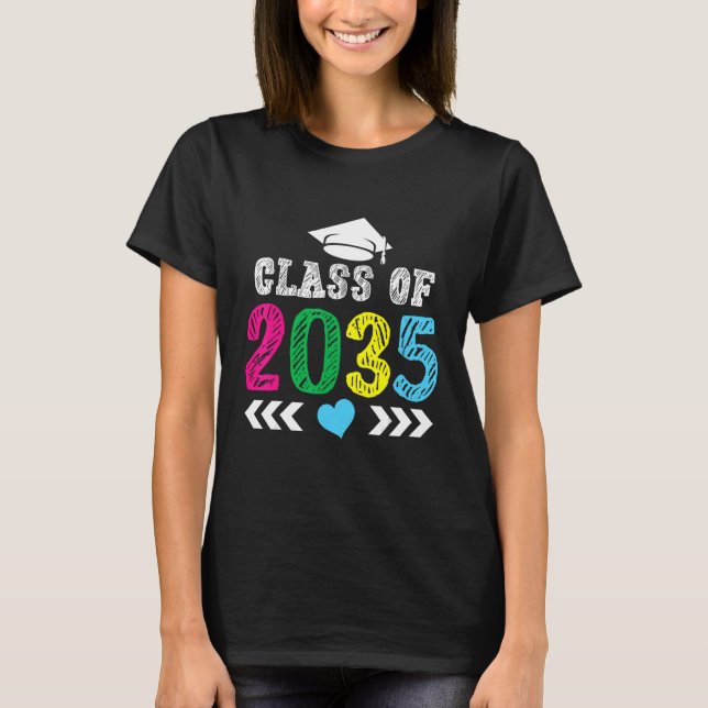 Kindergarten  for Boys Class of 2035 Grandma T Shirt (Framsida)