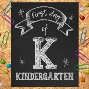 Kindergarten, första dagen i Back to school Fototryck