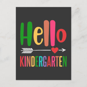 Kindergarten Första dagen Redo Lärare Kids Vykort