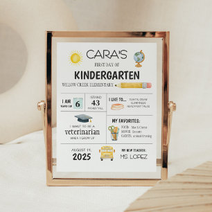 Kindergarten - första skoldagen poster